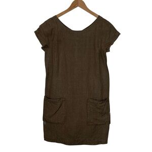 Eileen Fisher Brown Linen Dress
